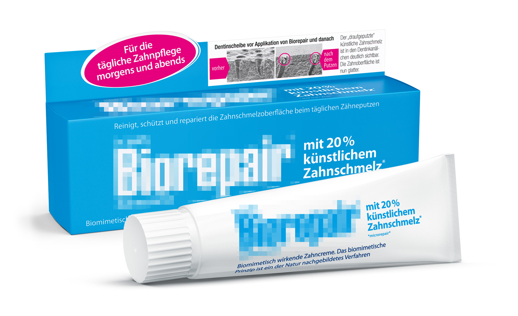 3D Visualisierung Biorepair Zahncreme